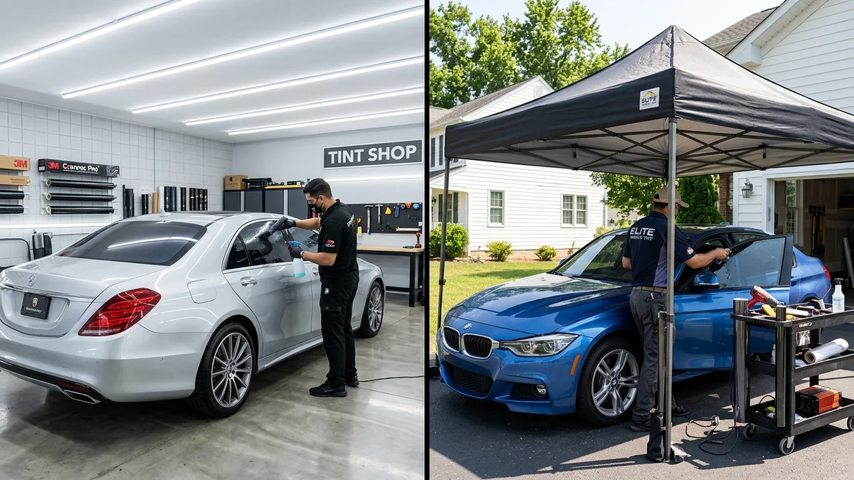 Mobile Window Tinting vs. In-Shop