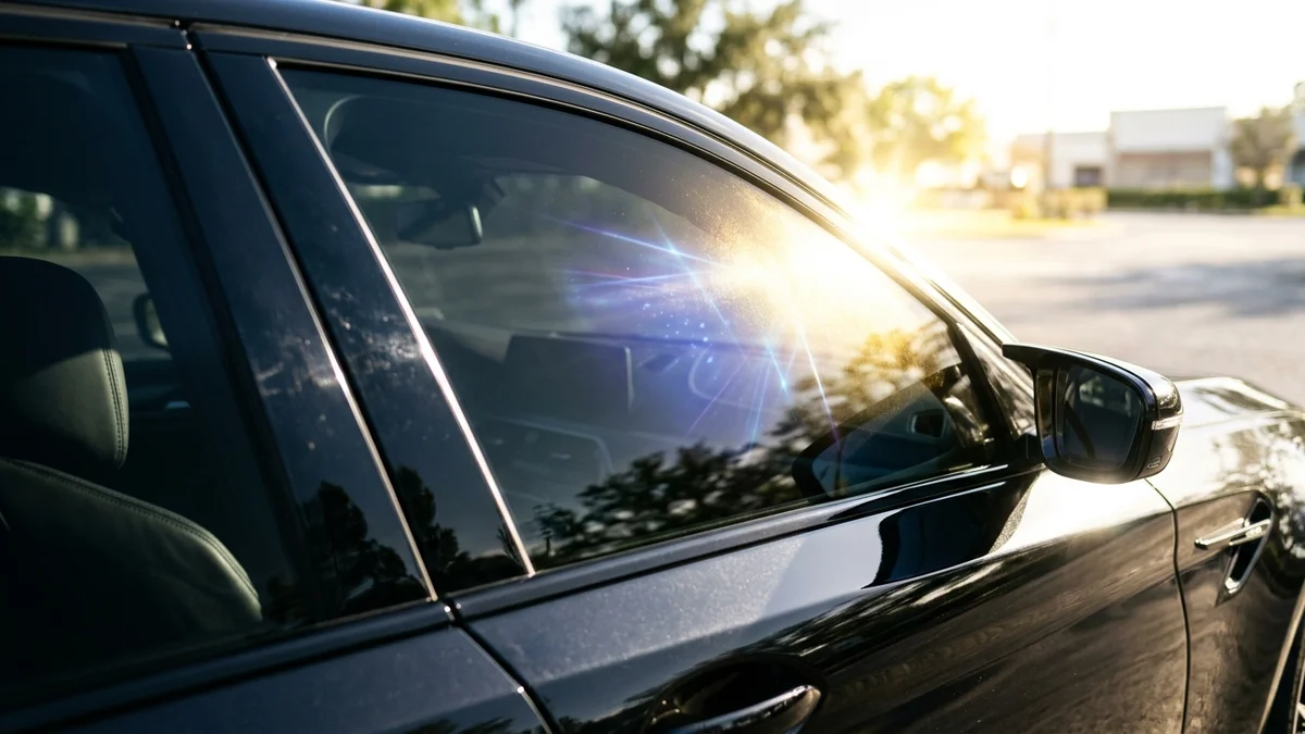 Car window blocking UV rays