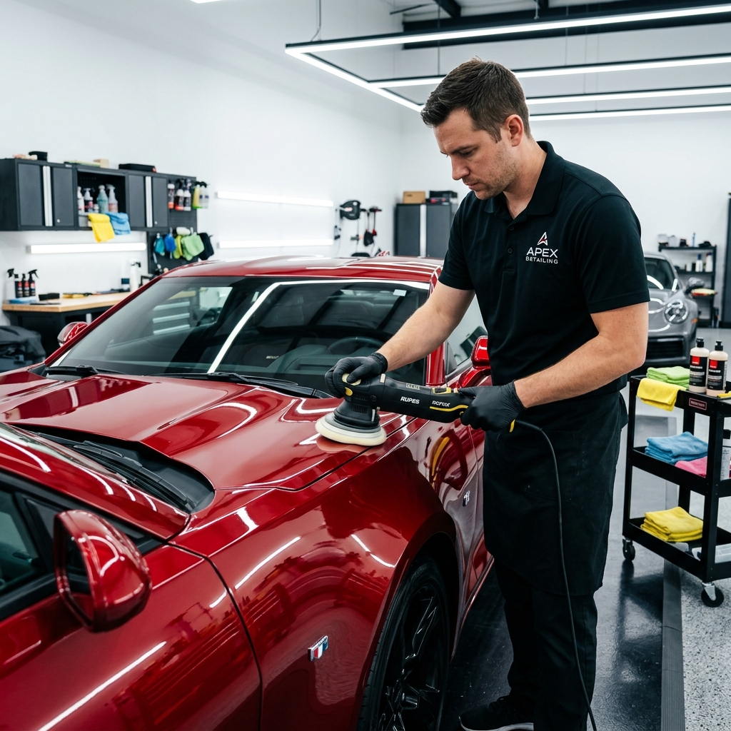 Professional auto detailing and paint correction at Riverside Tints